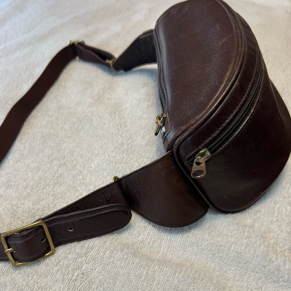 Vintage Coach Men's Leather Belt Bag - Dark Brown - Picture 6 of 12